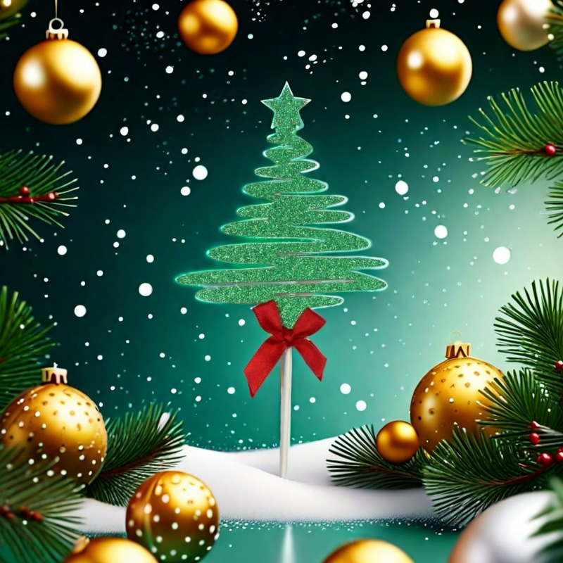 Star Tree Topper - 12Pcs Christmas Cake Toppers Christmas Tree