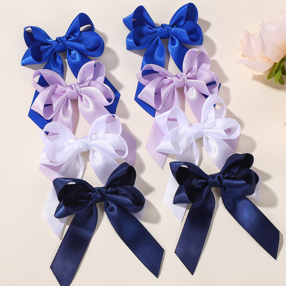 Ribbon Bow Gift - 2pcs/set Large Satin Ribbon Bows Hair