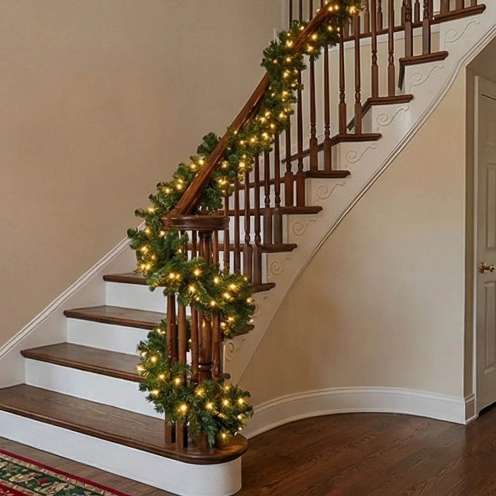 2.7M Artificial Green Christma - Christmas Wreath Fake recensie en prijs