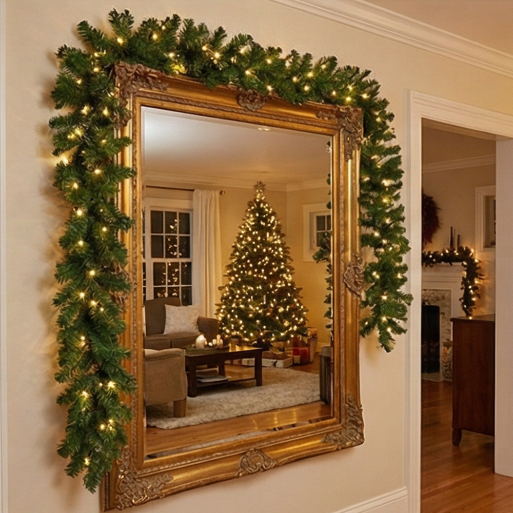 2.7M Artificial Green Christma - Christmas Wreath Fake recensie en prijs
