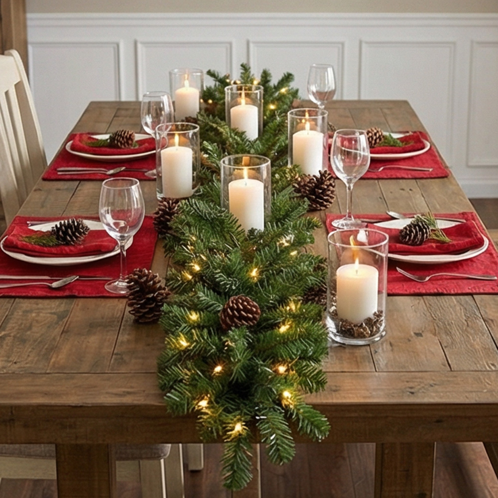 2.7M Artificial Green Christma - Christmas Wreath Fake recensie en prijs