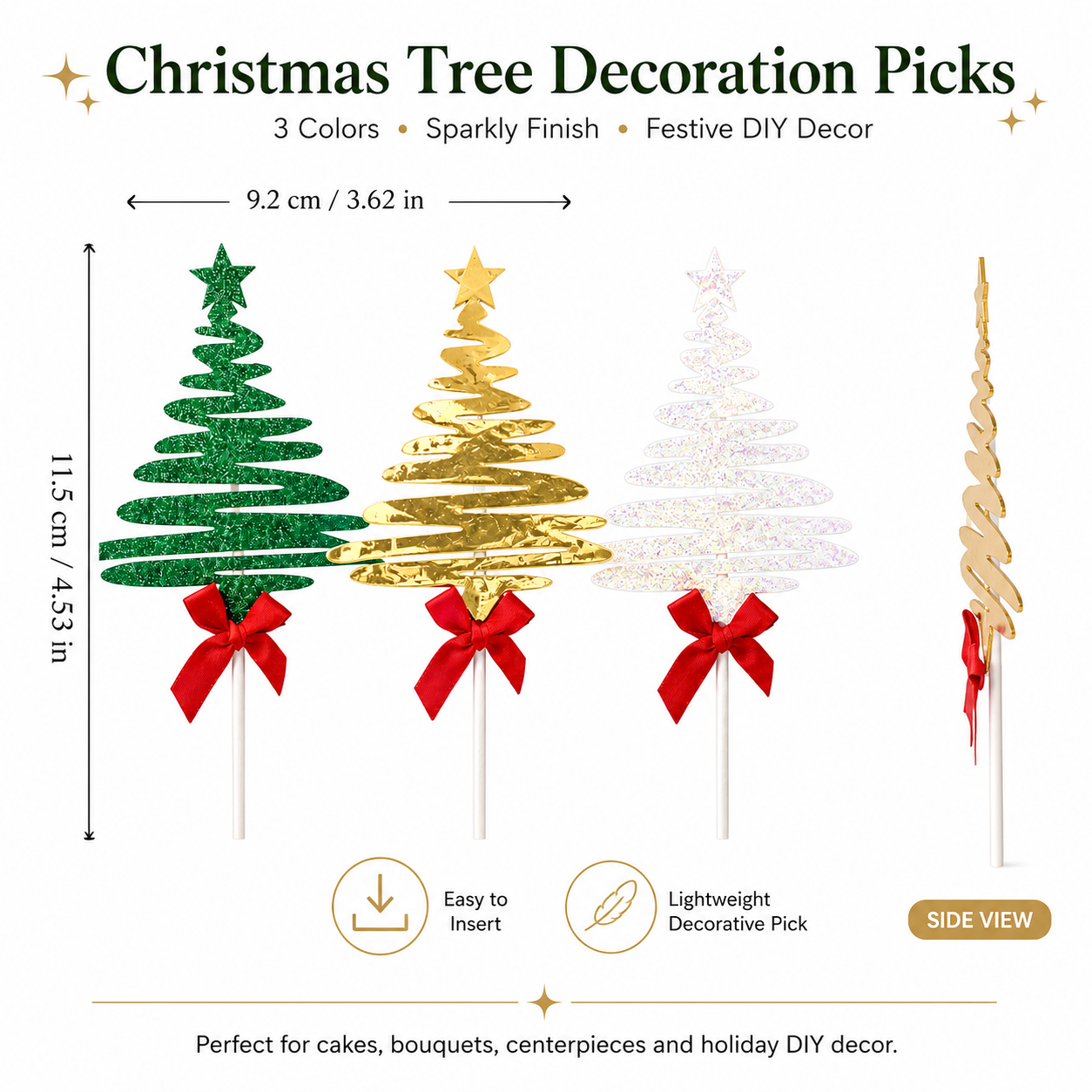 12Pcs Christmas Cake Toppers C - Star Tree Topper recensie en prijs