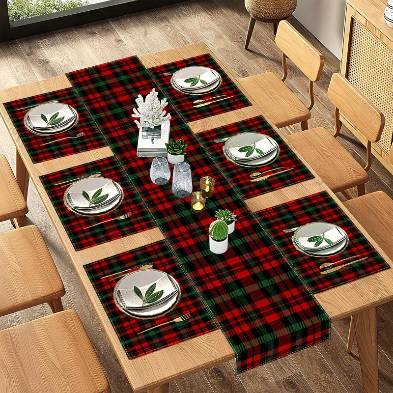 7-Piece Christmas Placemat and - Christmas Table Runner recensie en prijs