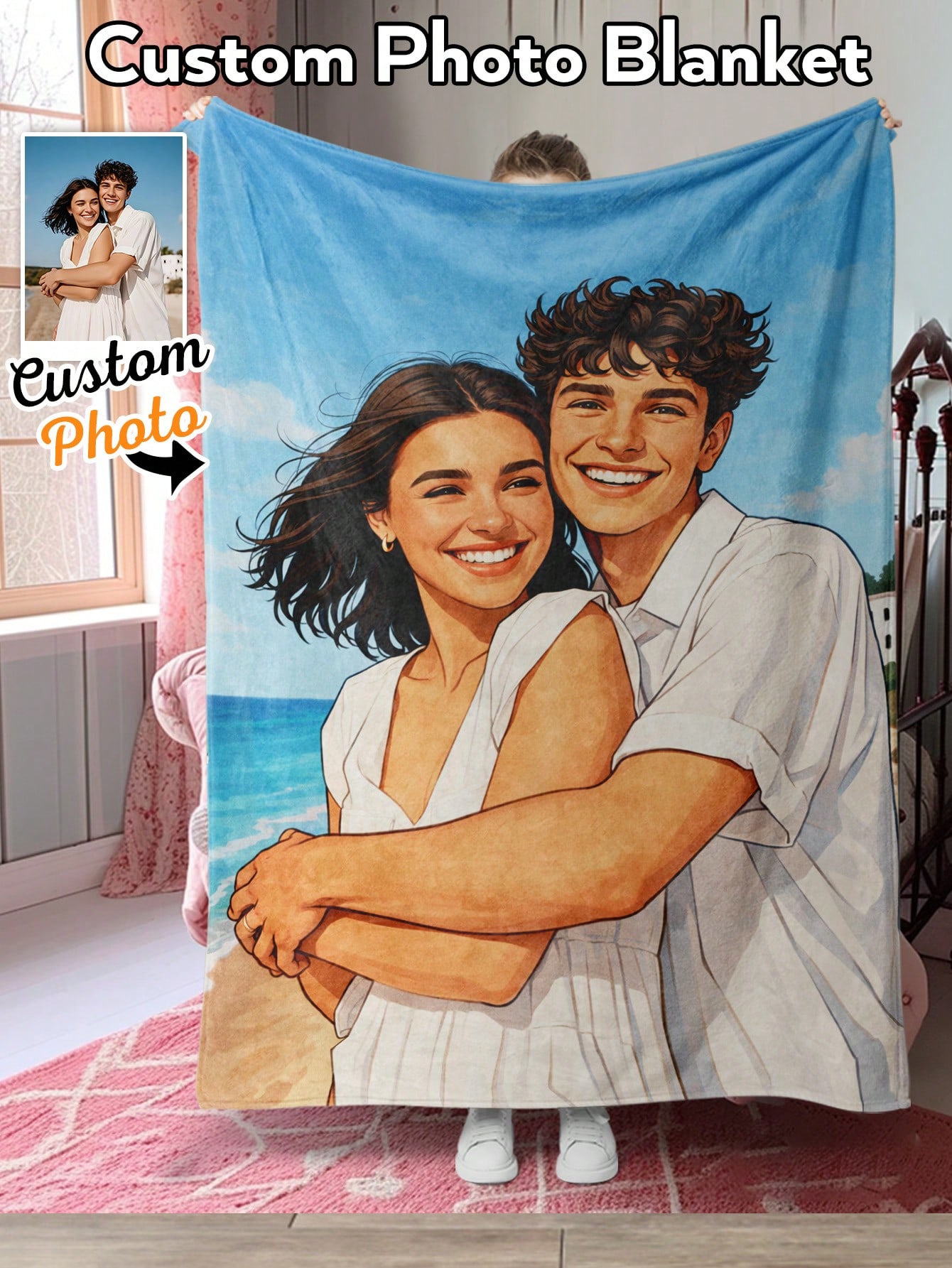 Custom AI Style Photo Blanket  - Christmas Throw Blanket recensie en prijs
