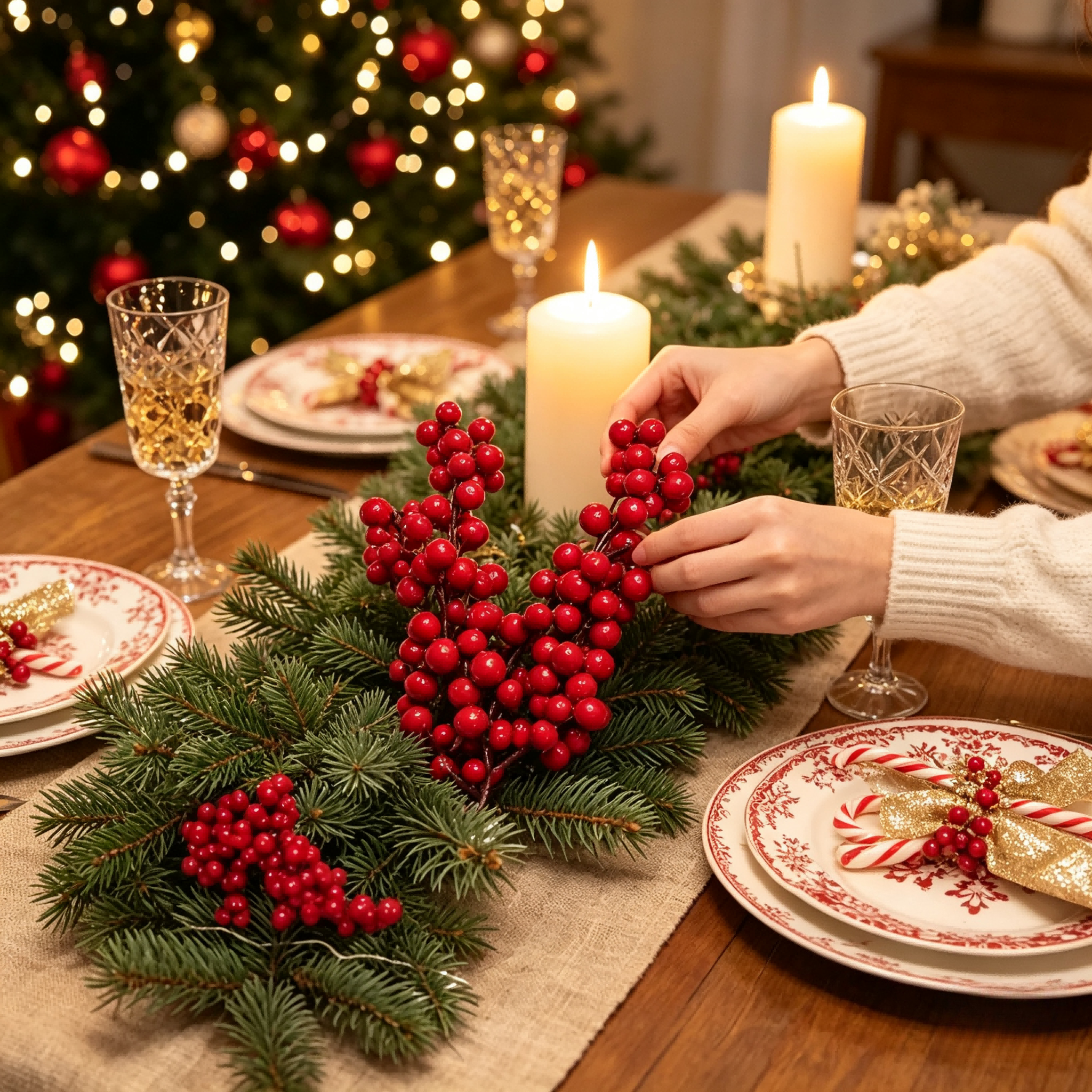 Christmas Artificial Red Berri - Christmas Wreath Fake recensie en prijs