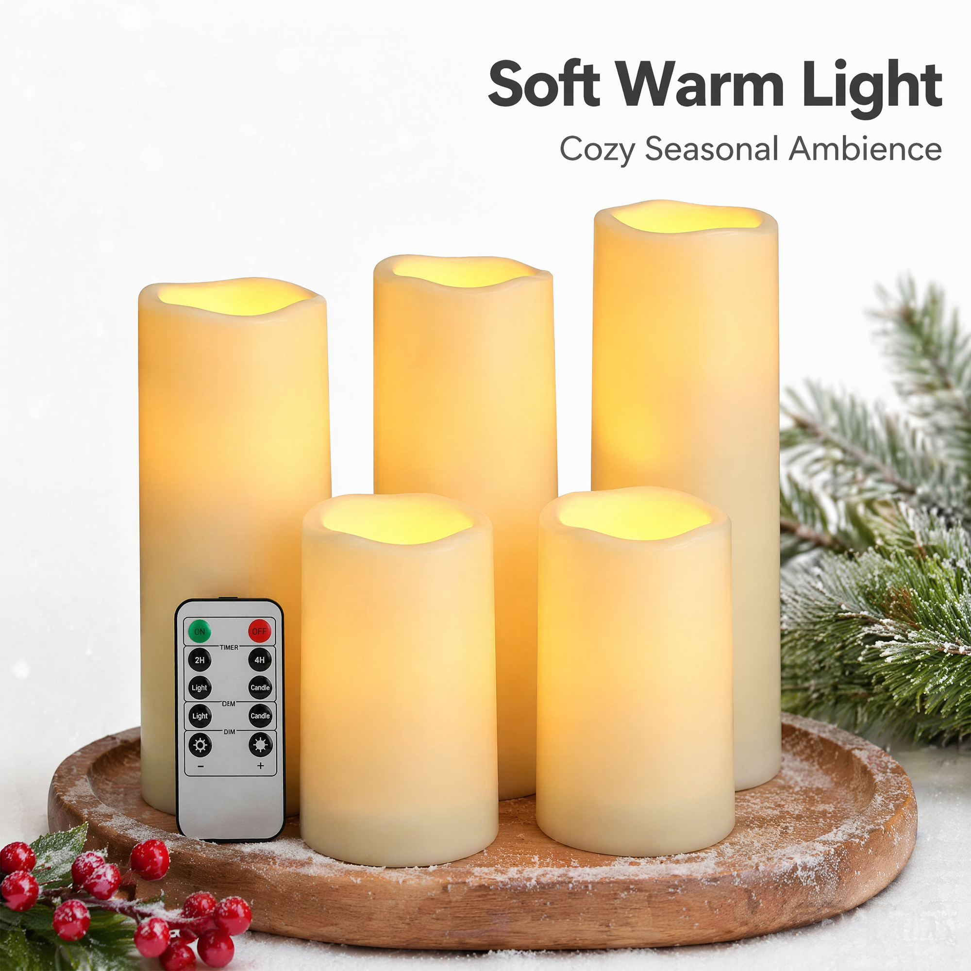 Flameless LED Pillar Candle Wa - Holiday Candle Set recensie en prijs