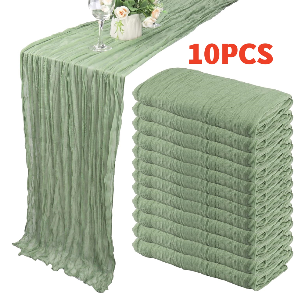 10Pcs Cheesecloth Table Runner - Christmas Table Runner recensie en prijs