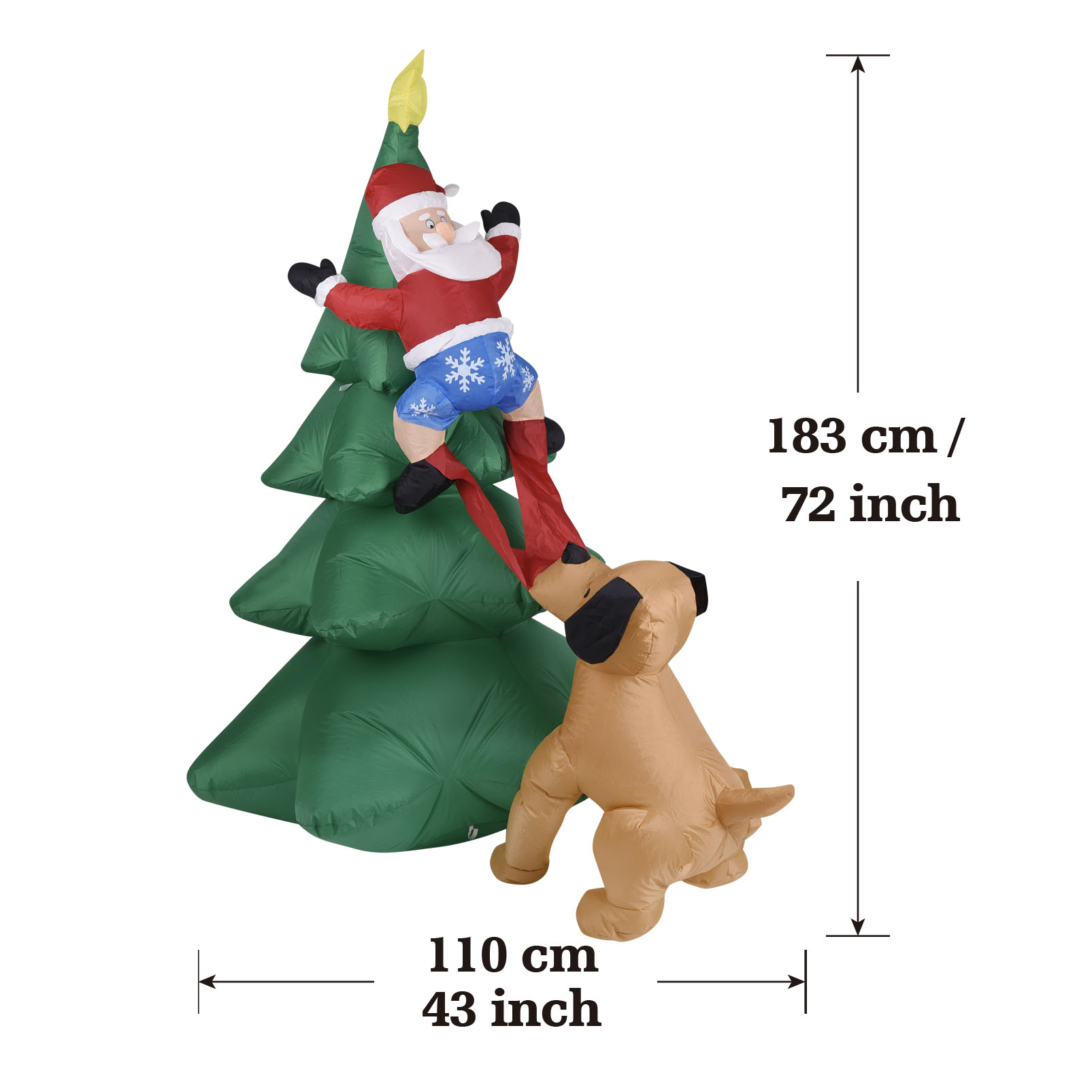 Christmas Inflatable Dog  w/Sa - Christmas Lights Outdoor recensie en prijs