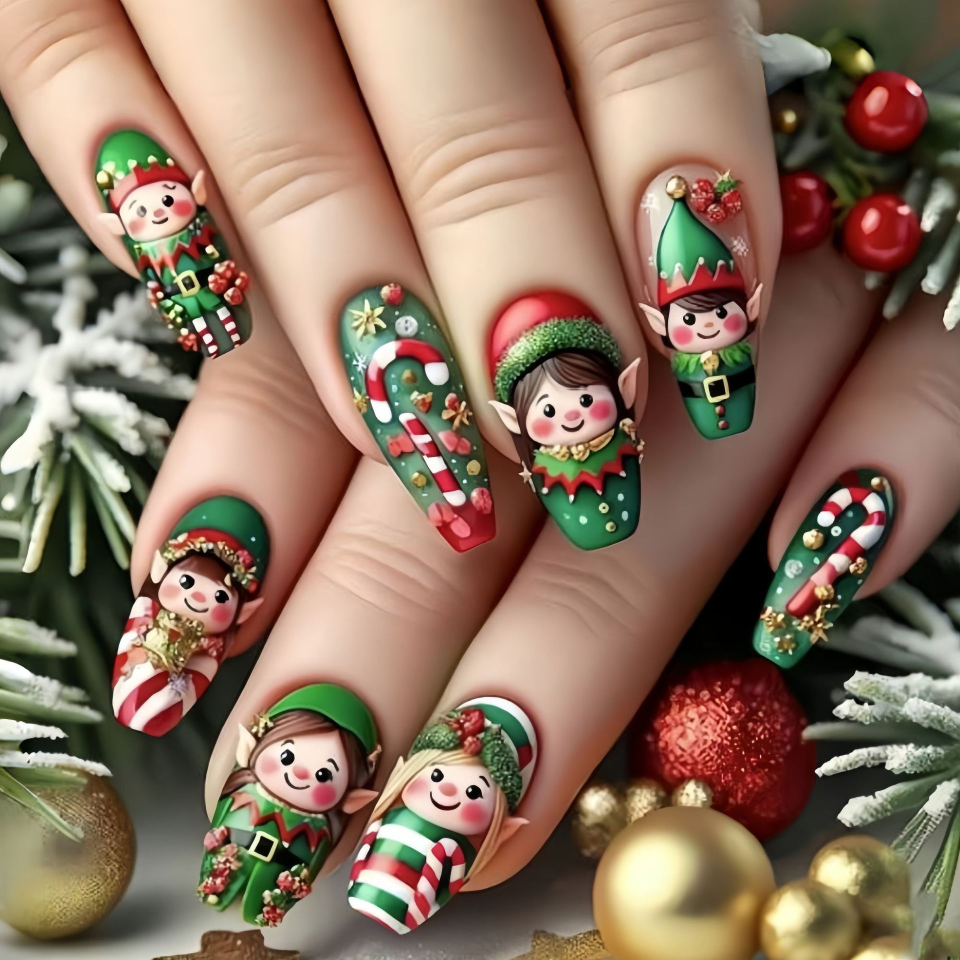 Medium fake nails for Christma - Christmas Tree Artificial recensie en prijs