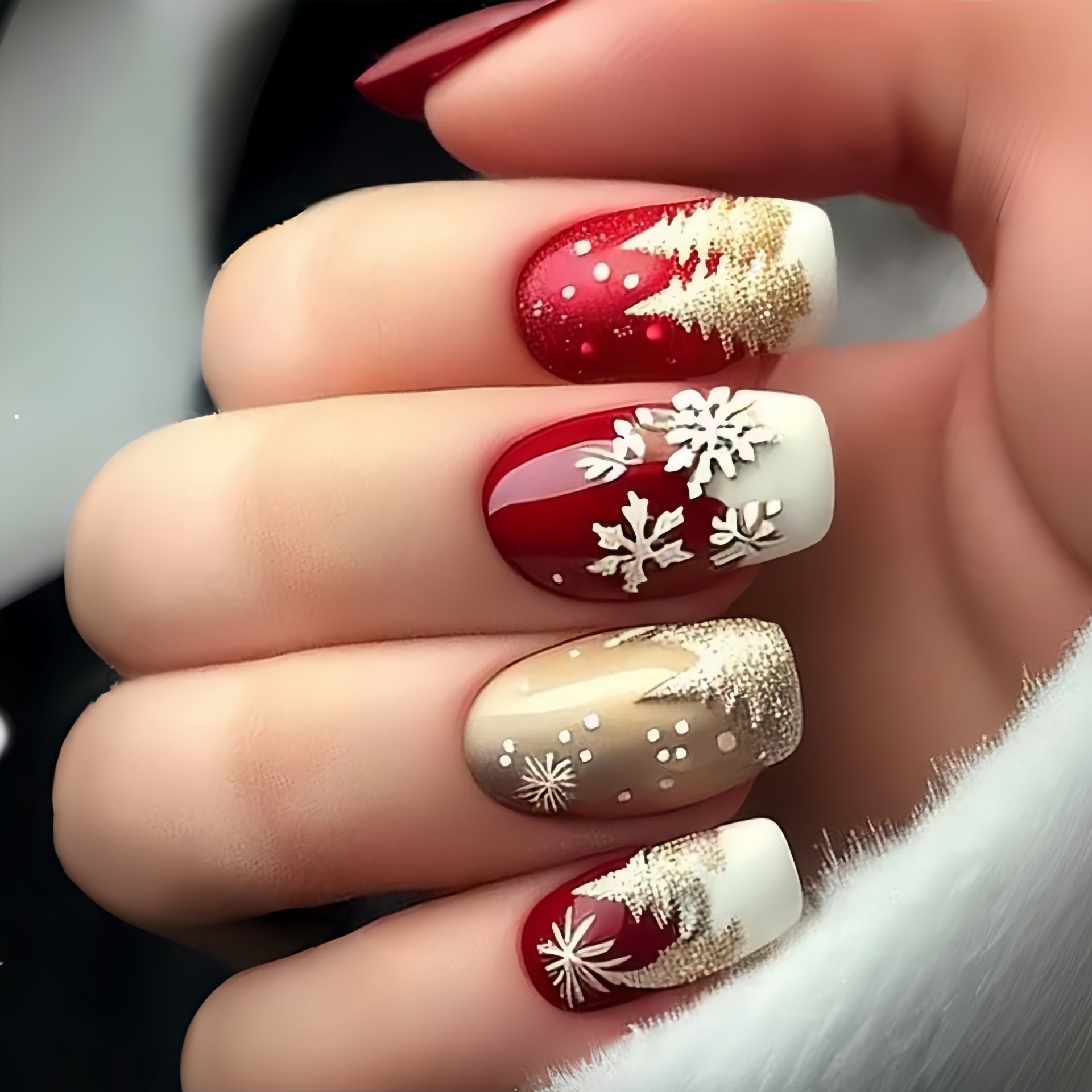 Medium fake nails for Christma - Christmas Tree Artificial recensie en prijs