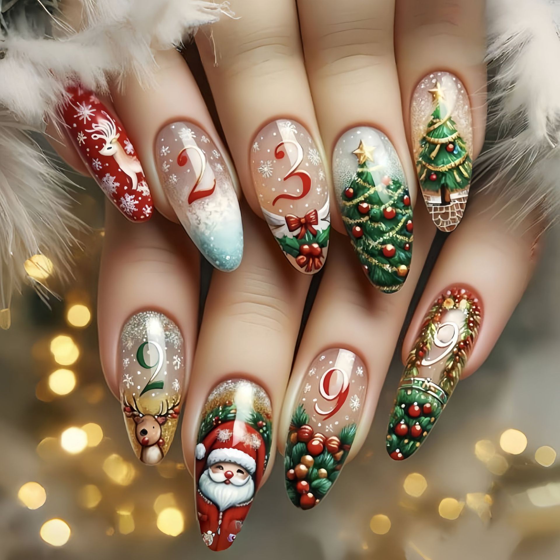 Medium fake nails for Christma - Christmas Tree Artificial recensie en prijs
