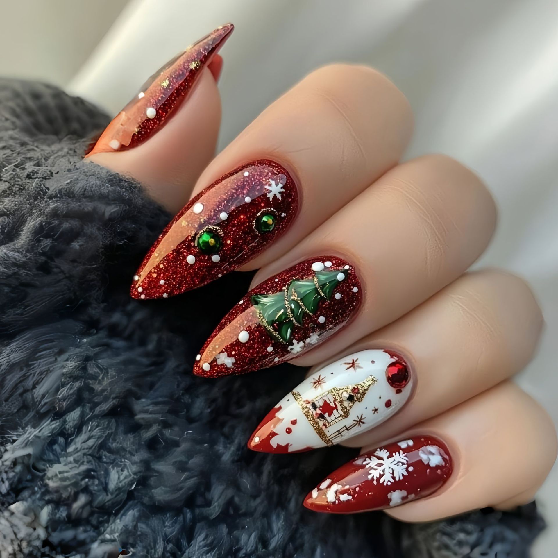Medium fake nails for Christma - Christmas Tree Artificial recensie en prijs