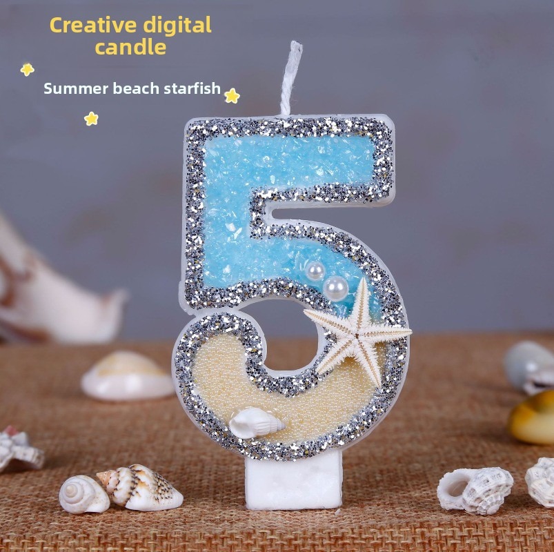 Beach Starfish Number Birthday - Holiday Candle Set recensie en prijs