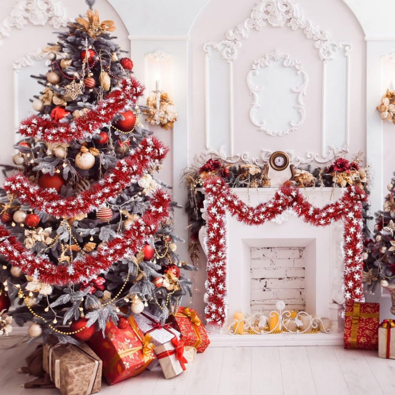 1pc Christmas Tinsel Snowflake - Tinsel Garland Decoration recensie en prijs