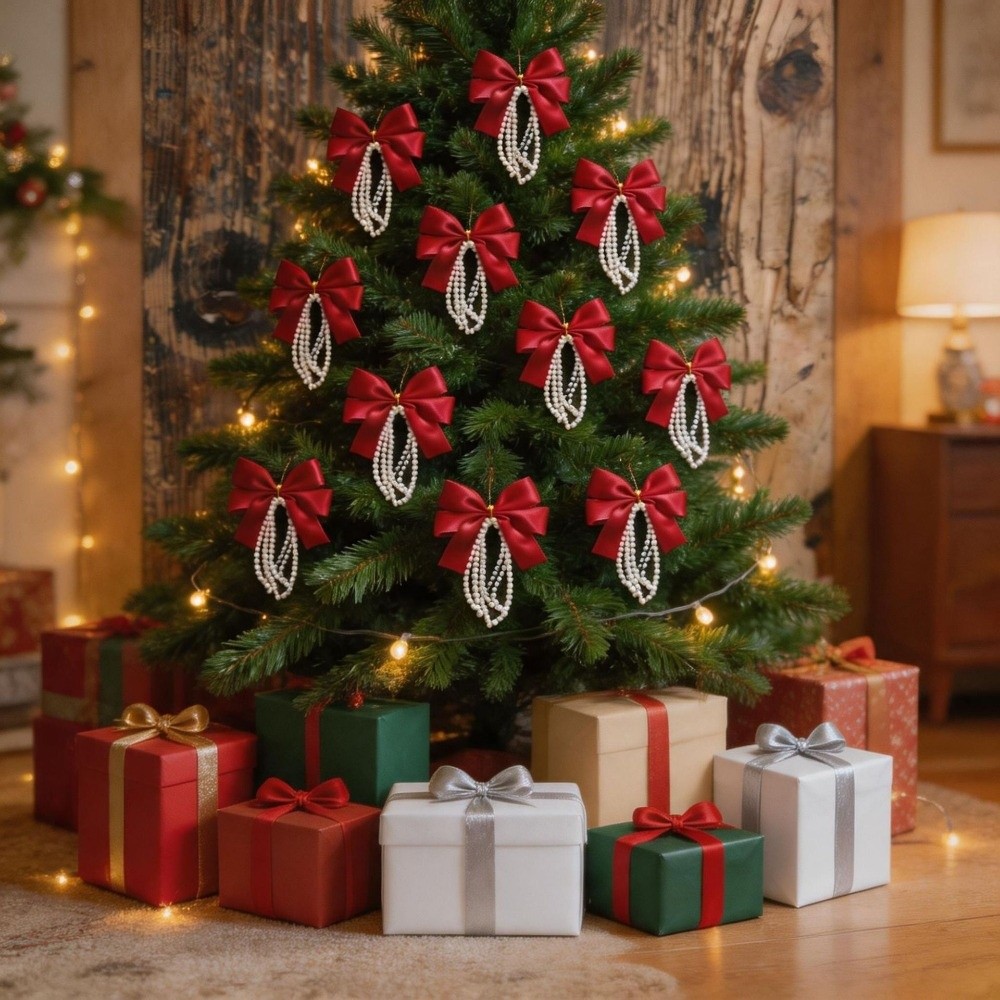 12pcs Set Christmas Tree Bows  - Gift Box Wrap Set recensie en prijs