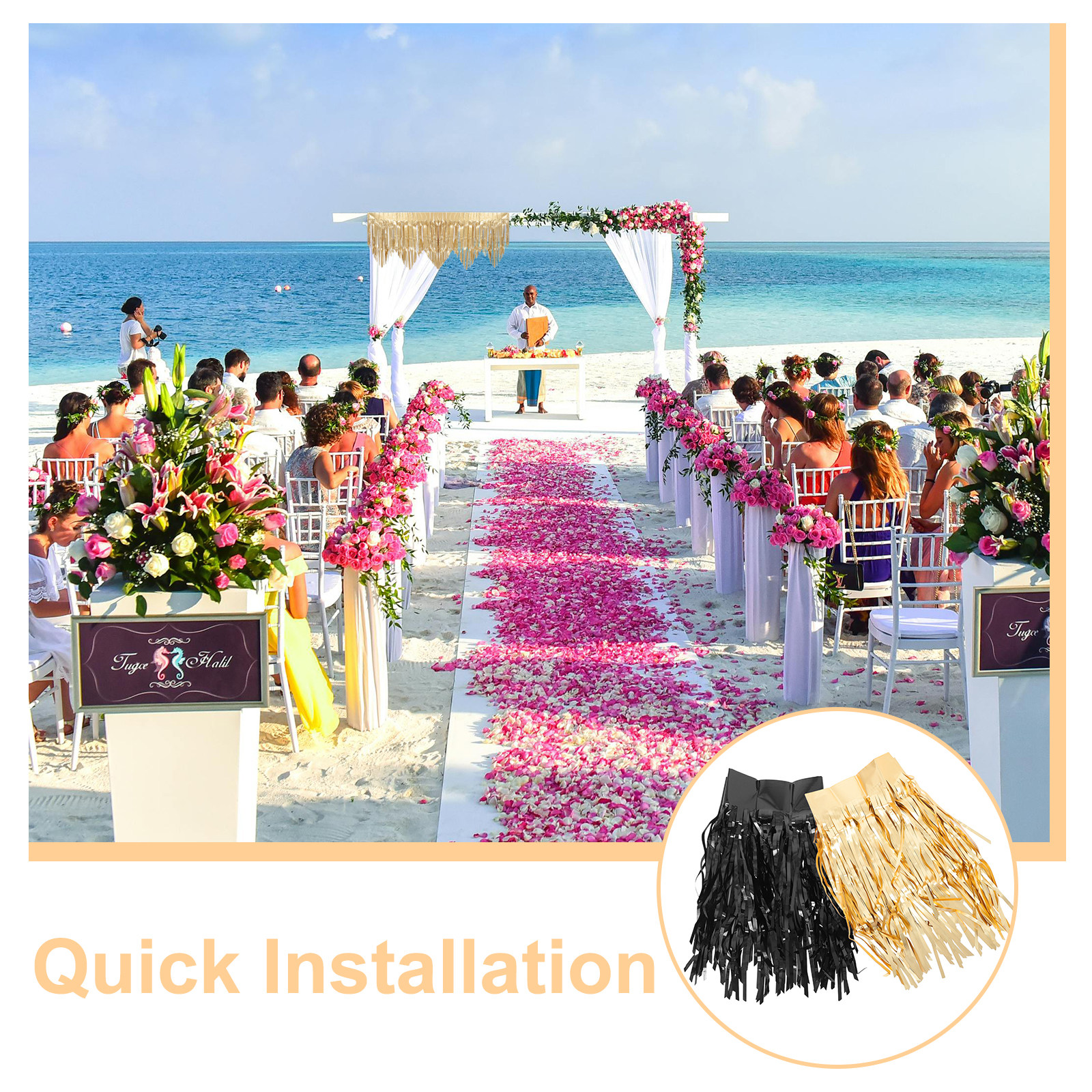4Pcs Birthday Fringe Garland T - Tinsel Garland Decoration recensie en prijs