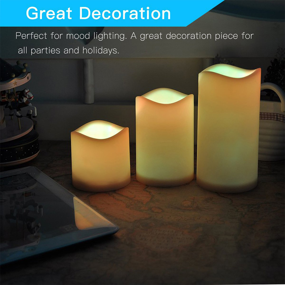 3pcs/ Set LED Flameless Flicke - Holiday Candle Set recensie en prijs
