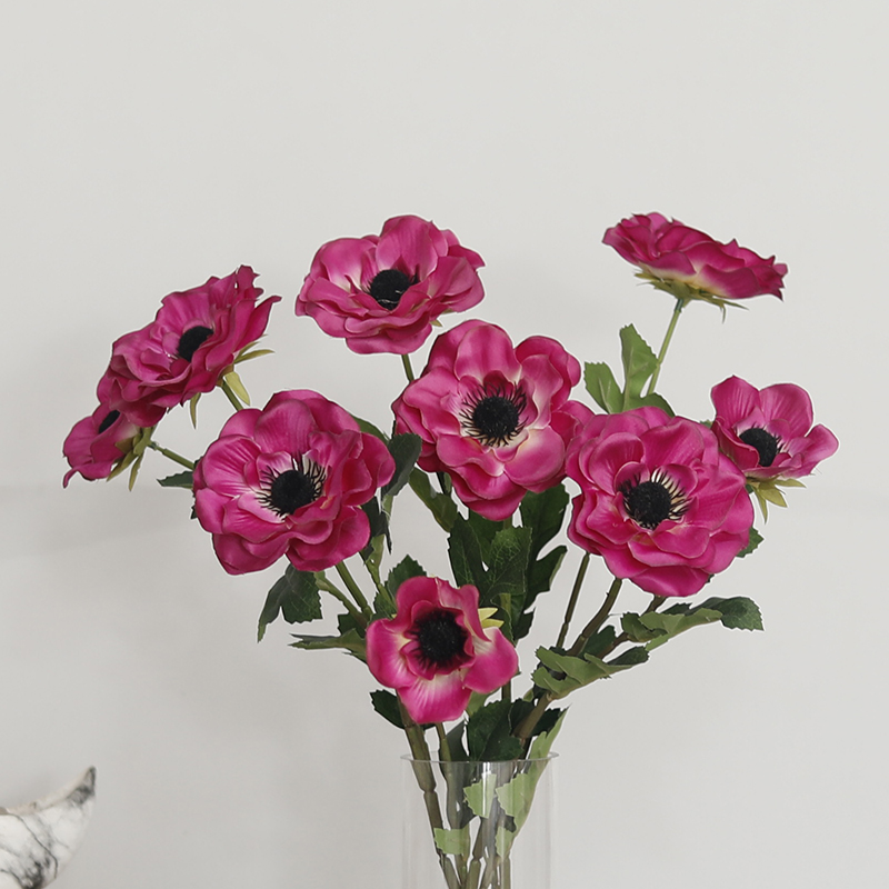 New 3 Heads Anemone Fake Flowe - Christmas Wreath Fake recensie en prijs
