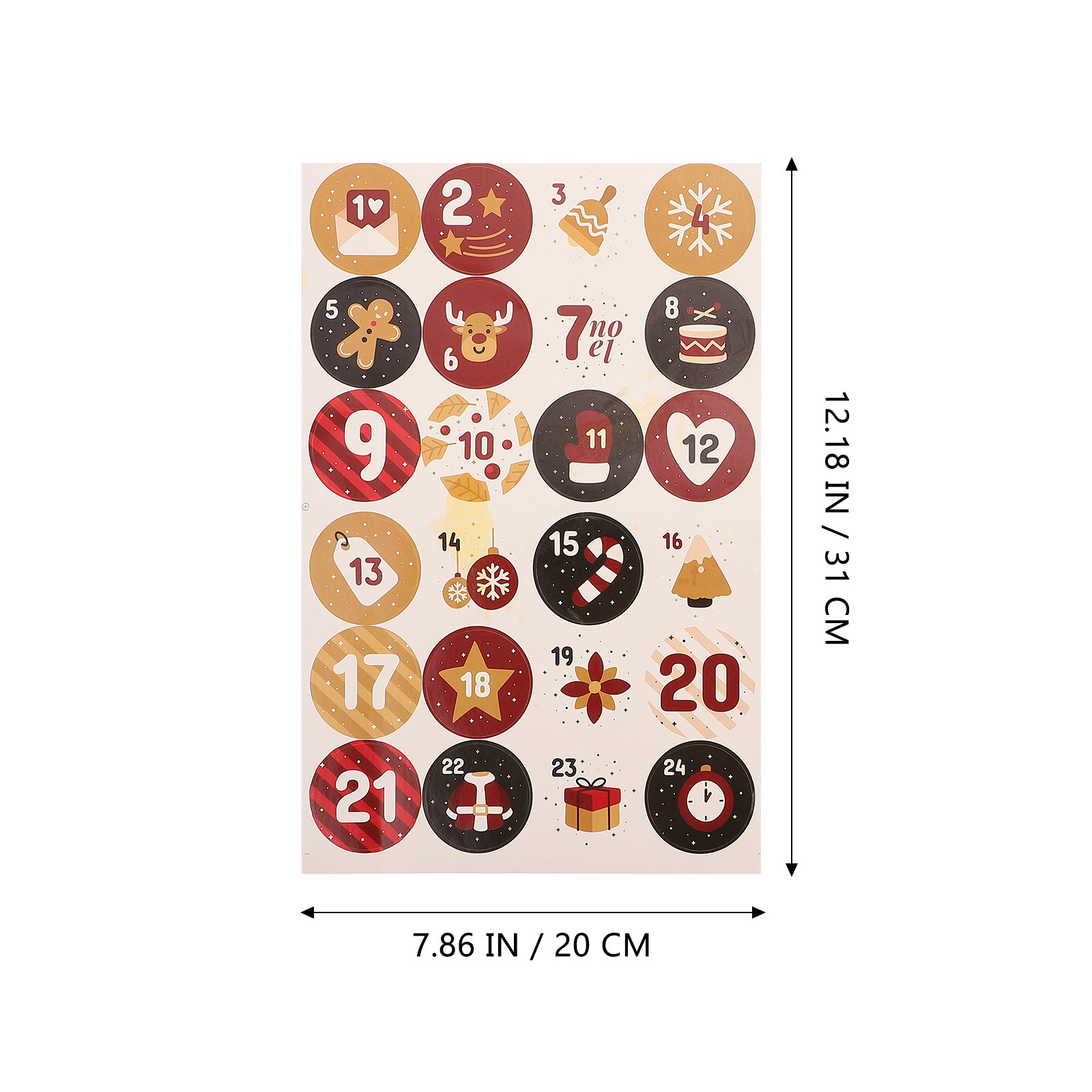 10 Sheets Christmas Decoration - Advent Calendar Gift recensie en prijs
