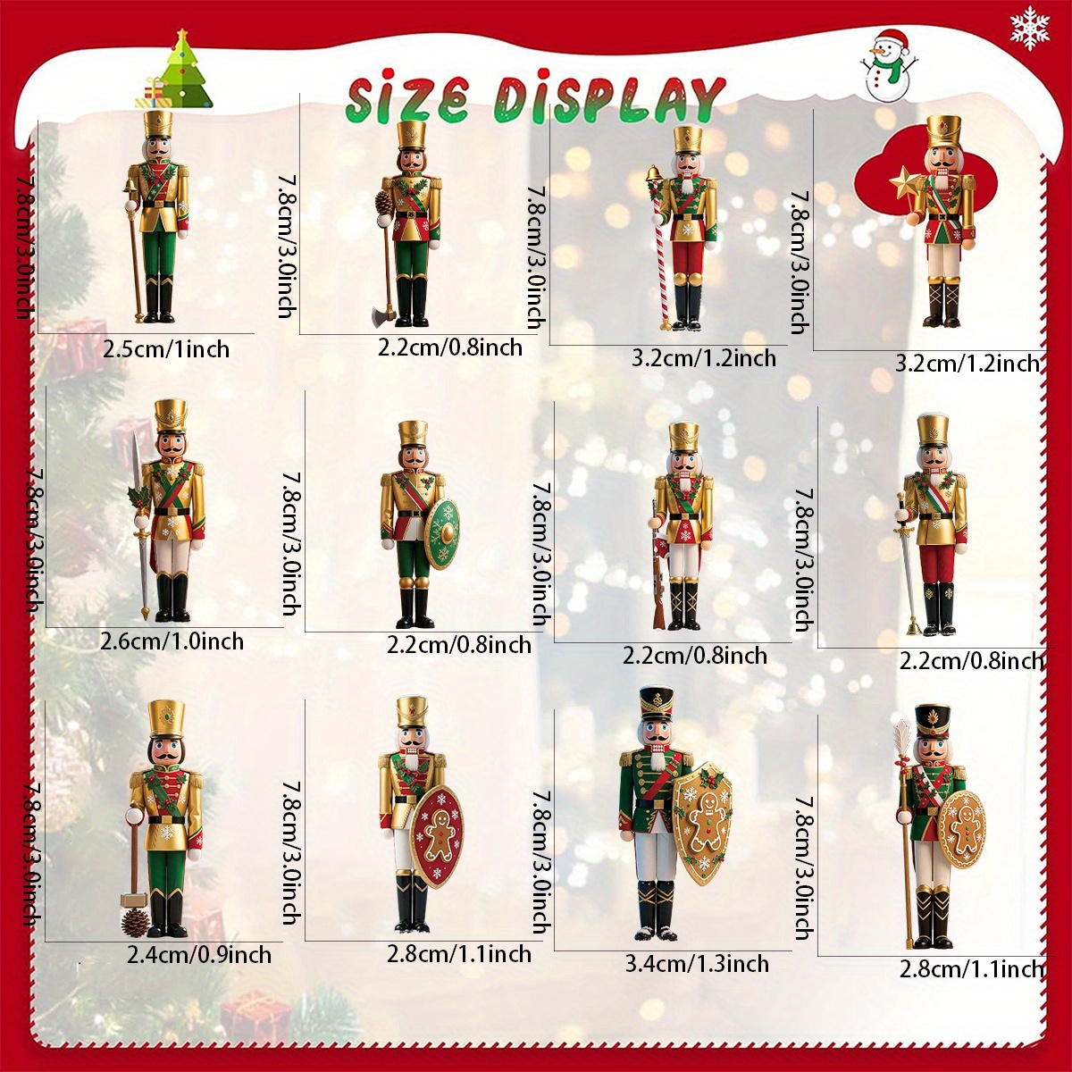 12pcs 2D Flat Wooden Christmas - Nutcracker Figurine recensie en prijs