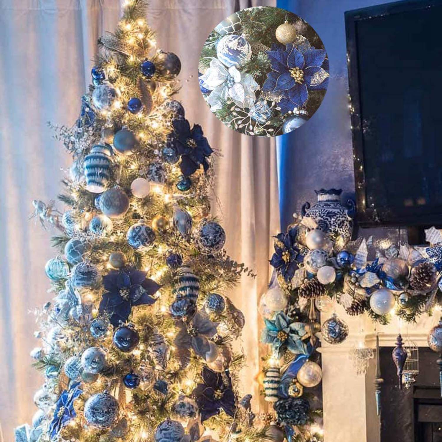 Christmas Glitter 20Pcs Christ - Christmas Wreath Fake recensie en prijs