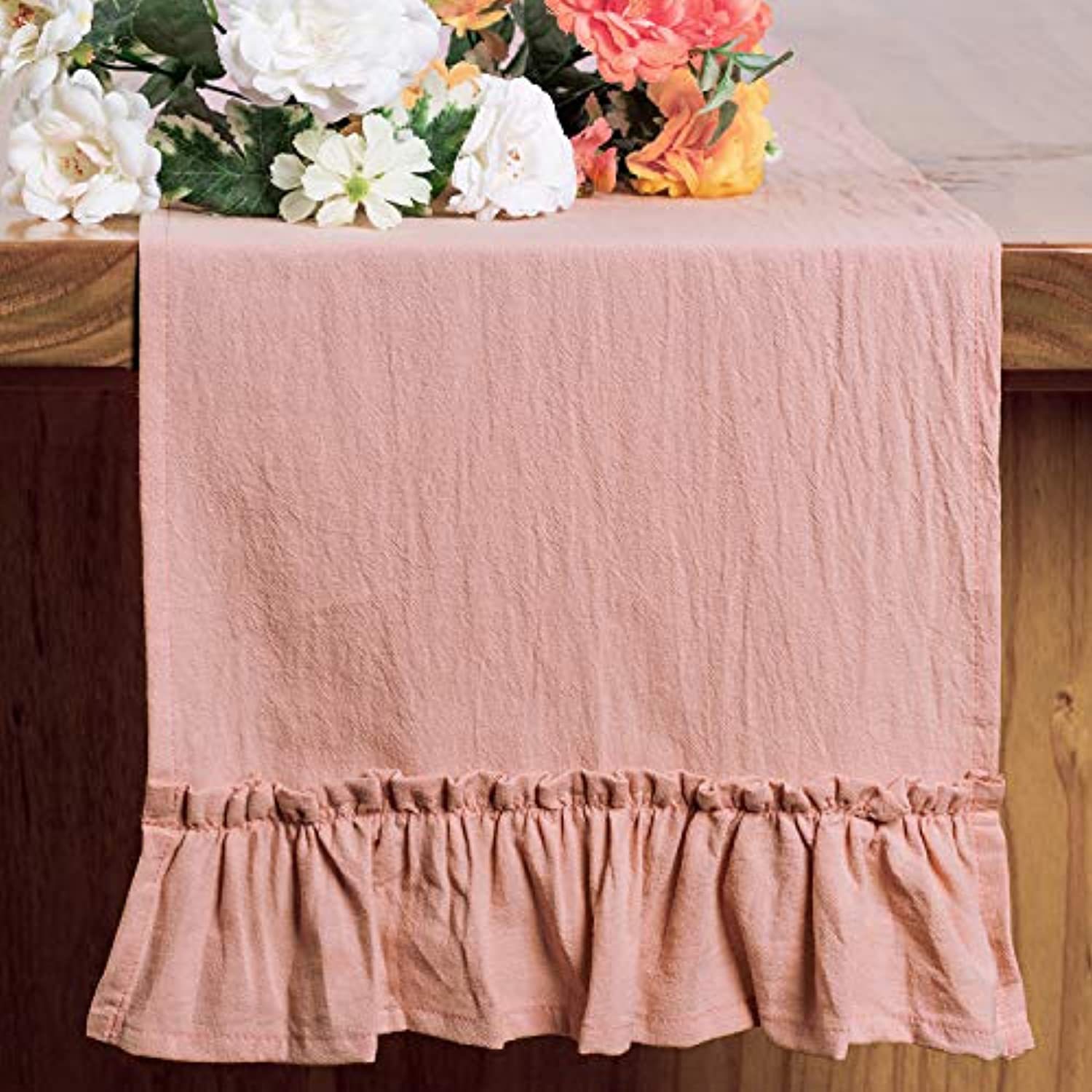 Cotton Ruffles Table Runner Ev - Christmas Table Runner recensie en prijs