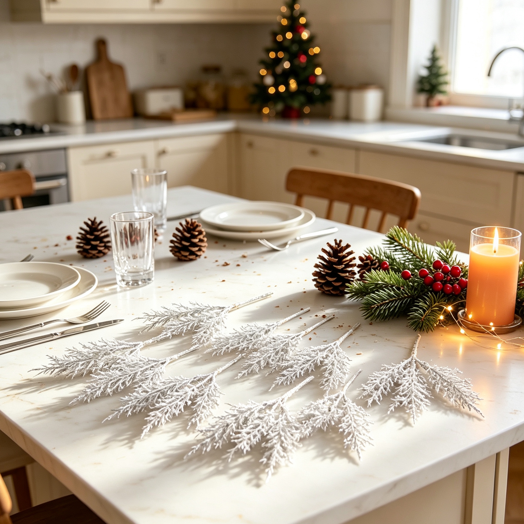 3/6pcs Artificial Plants Golde - Christmas Wreath Fake recensie en prijs