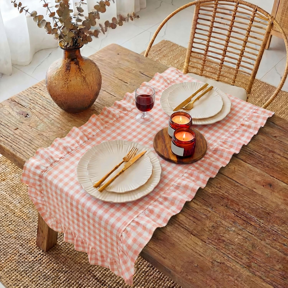 Checkered lotus leaf edge tabl - Christmas Throw Blanket recensie en prijs