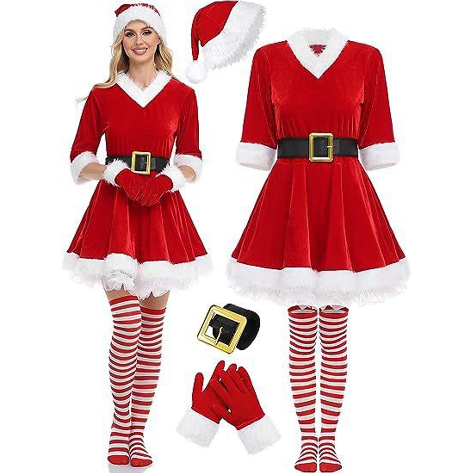 Christmas Dress for Adults Red - Elf Costume Christmas recensie en prijs