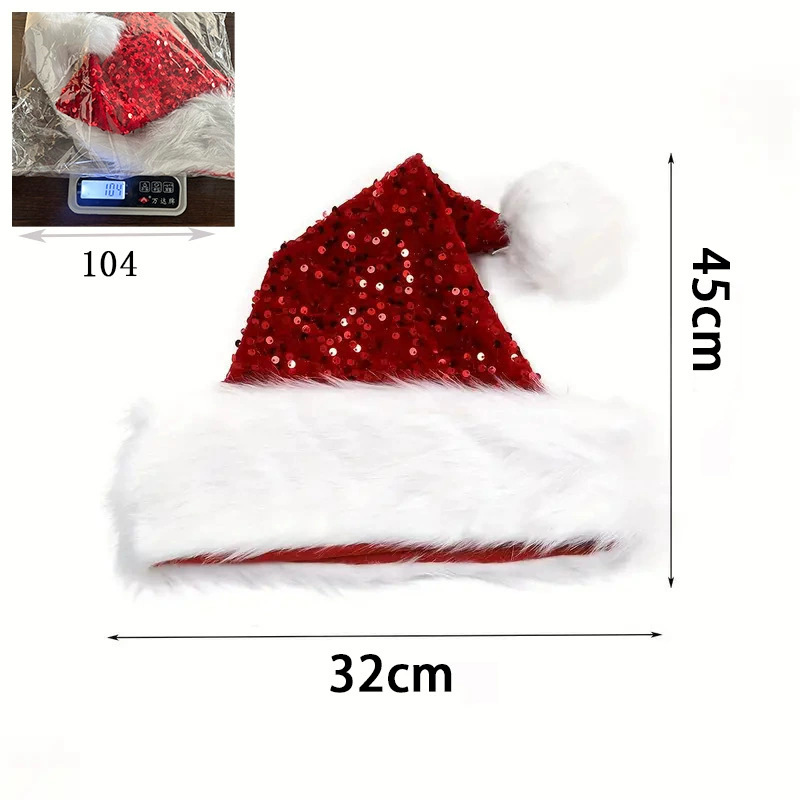 Sequin Christmas Hat Plush Sol - Santa Hat Plush recensie en prijs