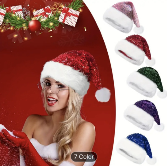 Sequin Christmas Hat Plush Sol - Santa Hat Plush recensie en prijs
