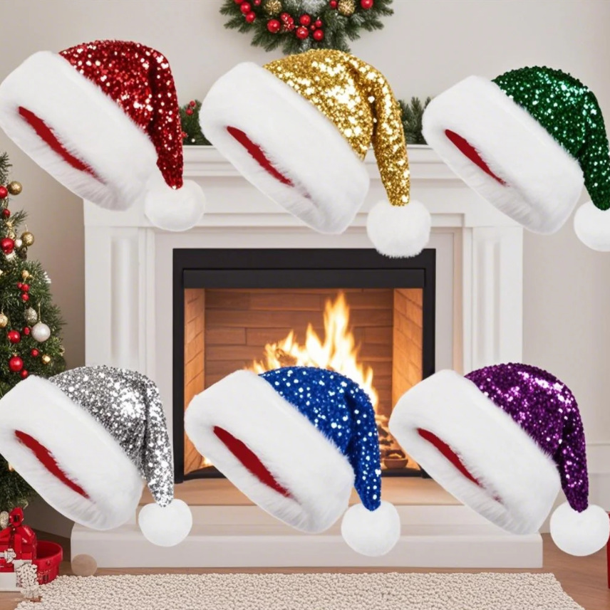 Sequin Christmas Hat Plush Sol - Santa Hat Plush recensie en prijs