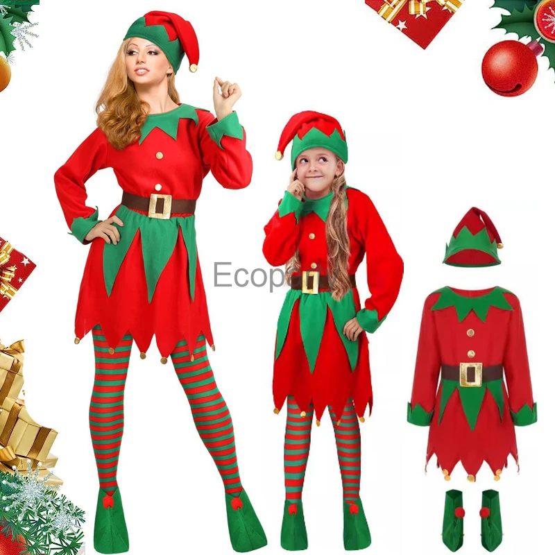 2025 Adult Kids Christmas Sant - Elf Costume Christmas recensie en prijs