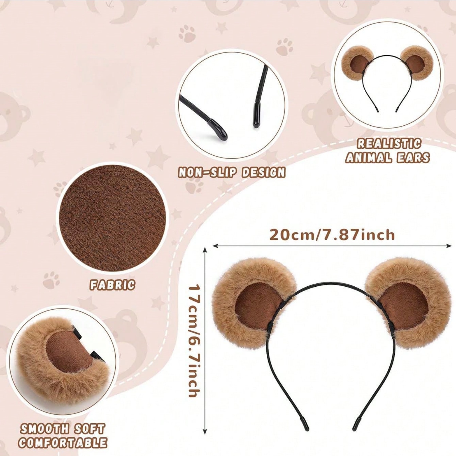 1pc Valentine's Day Brown Bear - Reindeer Antlers Headband recensie en prijs