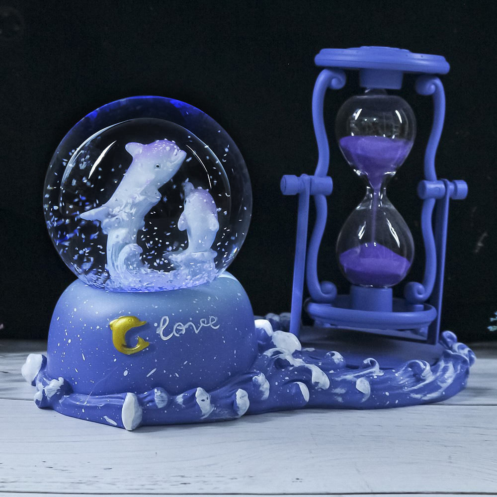 Dolphin Hourglass Timer Crysta - Snow Globe Musical recensie en prijs