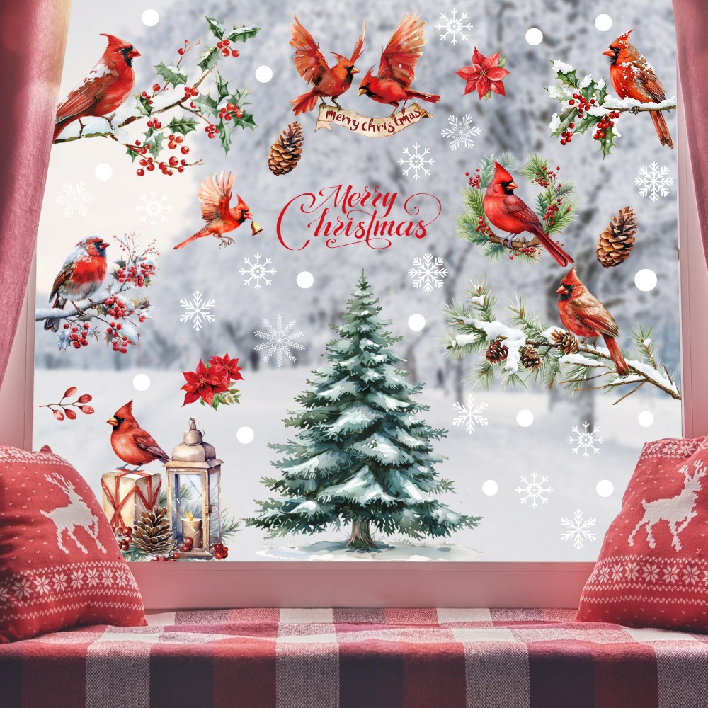 9pcs Christmas Window Decals C - Snowflake Window Decal recensie en prijs