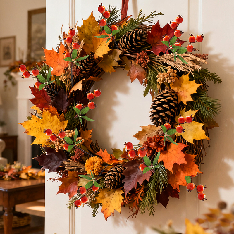 4/8Pcs 18cm Christmas Decorati - Christmas Wreath Fake recensie en prijs