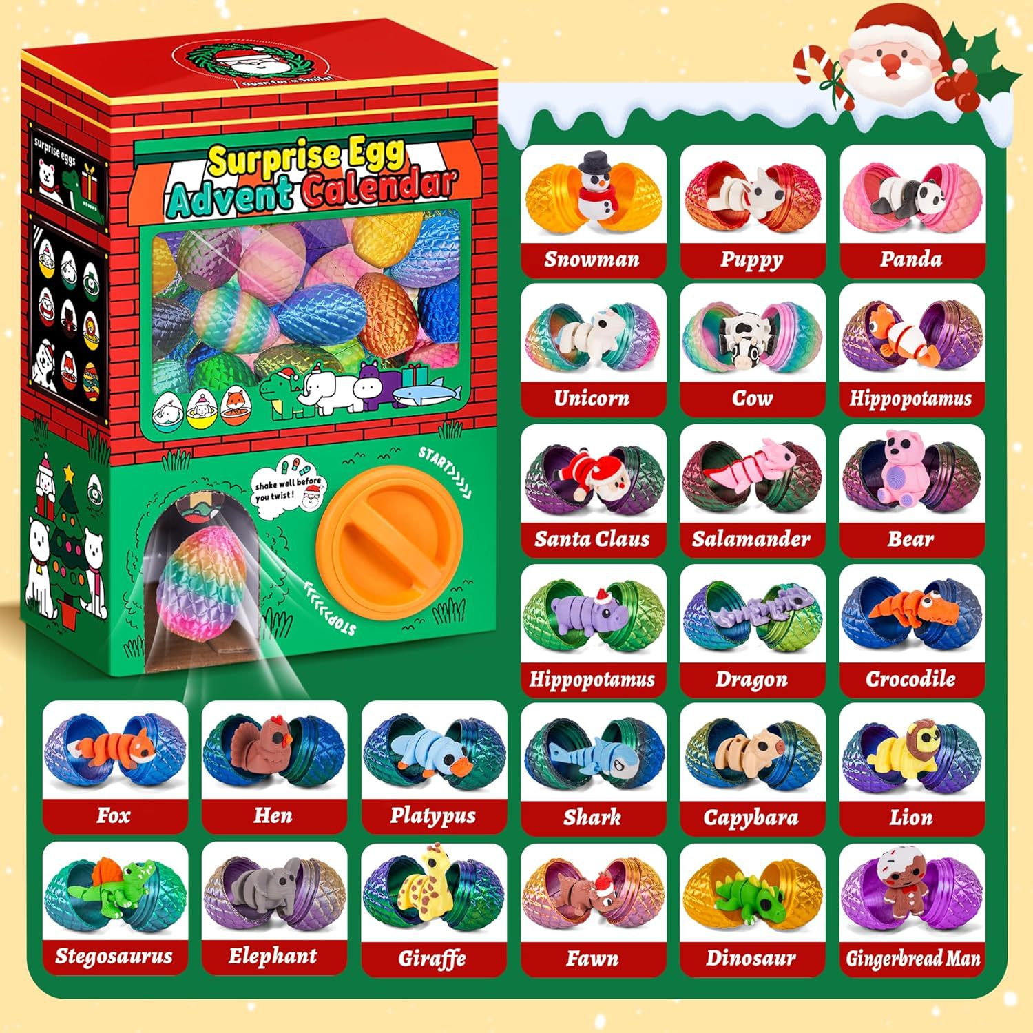 24pcs 3D Printed Surprise Egg  - Advent Calendar Gift recensie en prijs